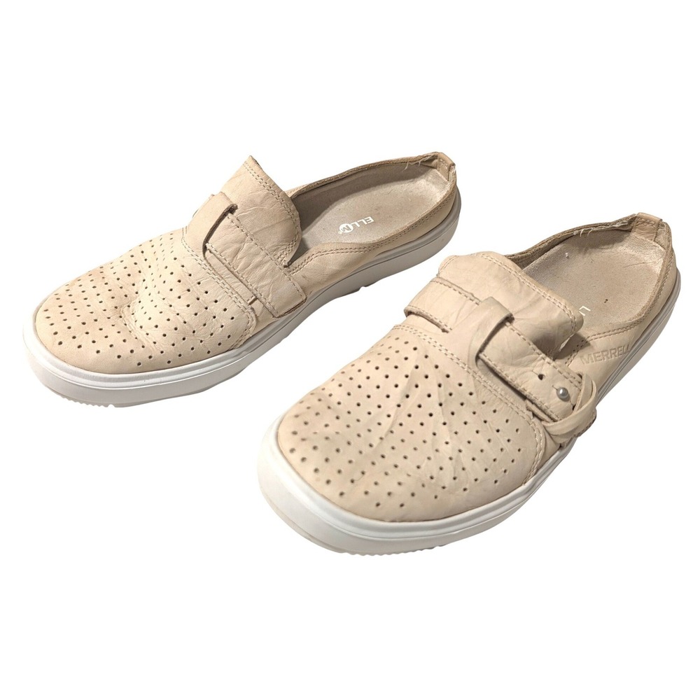 Merrell Around Town Slip On Mule Sandstone Leather J94420 Womens 8
